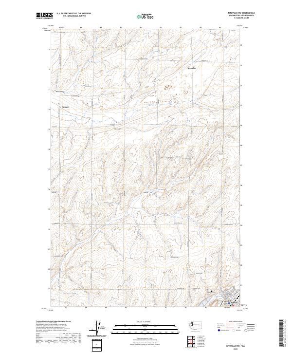 US Topo 7.5-minute map for Ritzville NW WA