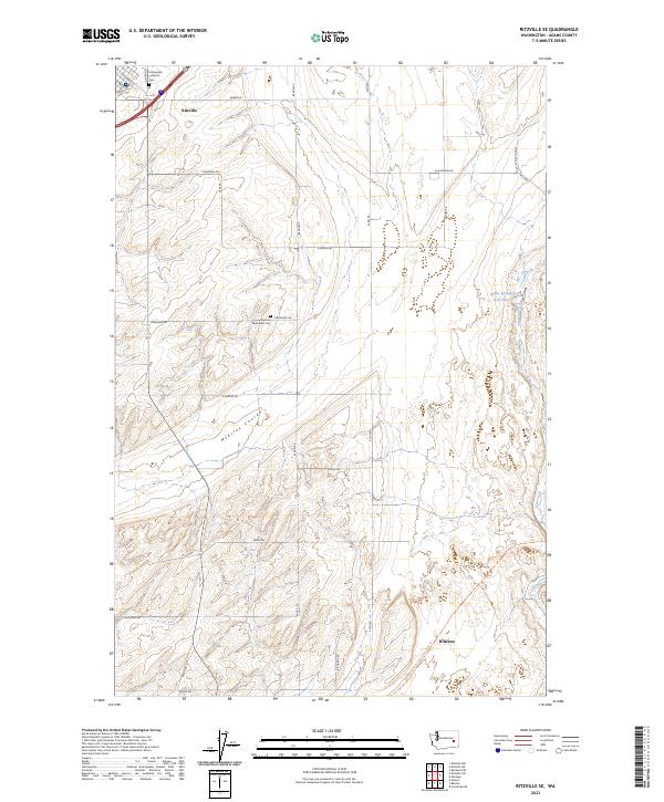 US Topo 7.5-minute map for Ritzville SE WA