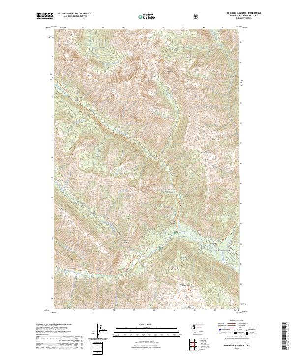 US Topo 7.5-minute map for Robinson Mountain WA