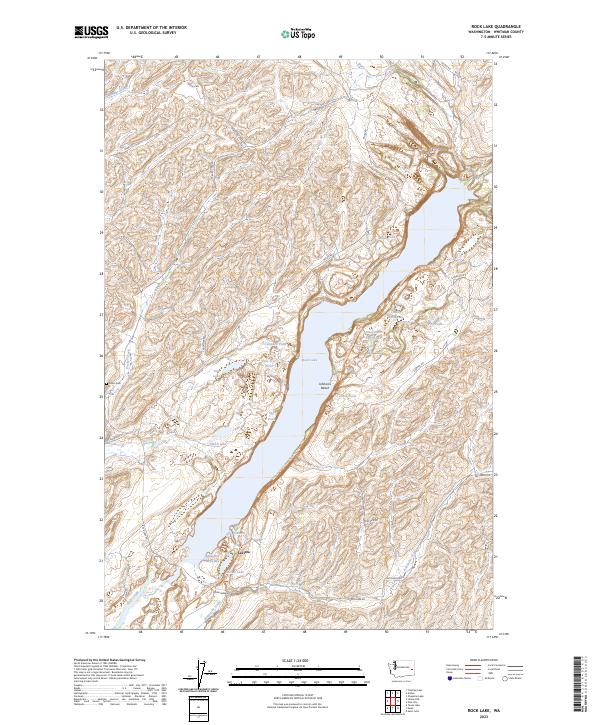 US Topo 7.5-minute map for Rock Lake WA