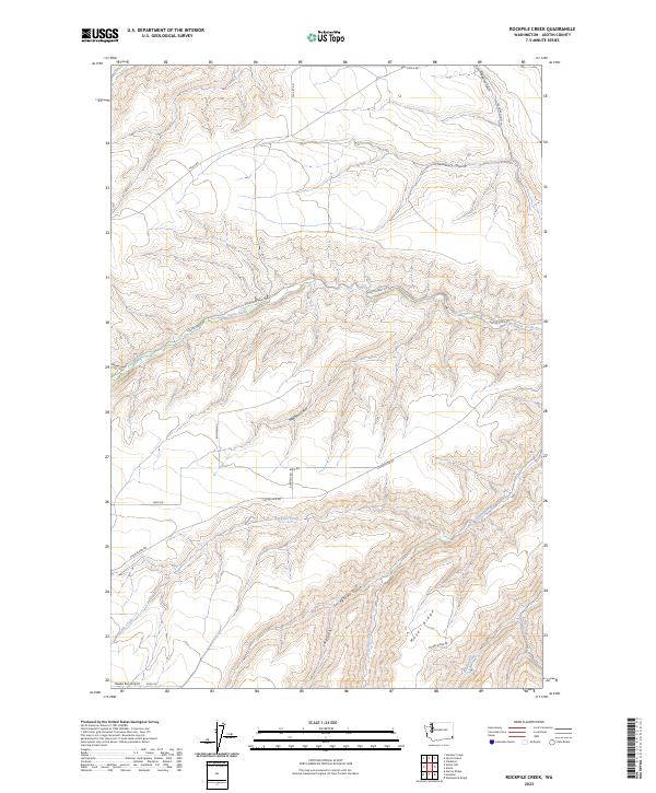 US Topo 7.5-minute map for Rockpile Creek WA