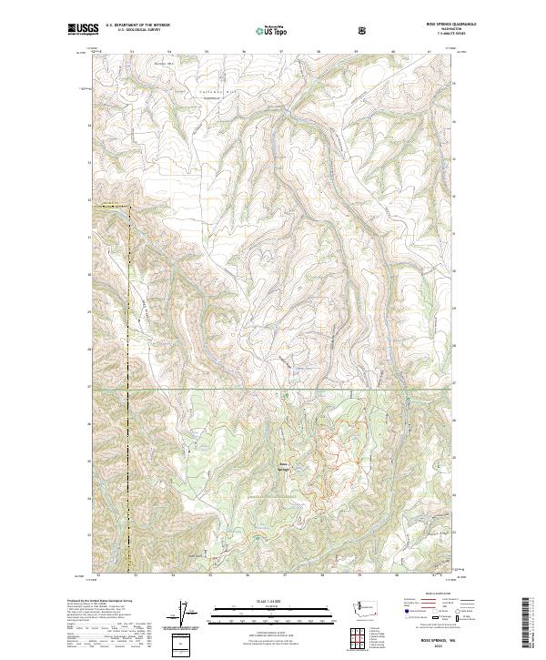 US Topo 7.5-minute map for Rose Springs WA