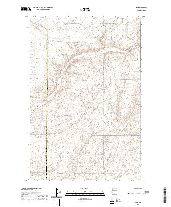 US Topo 7.5-minute map for Ruff WA