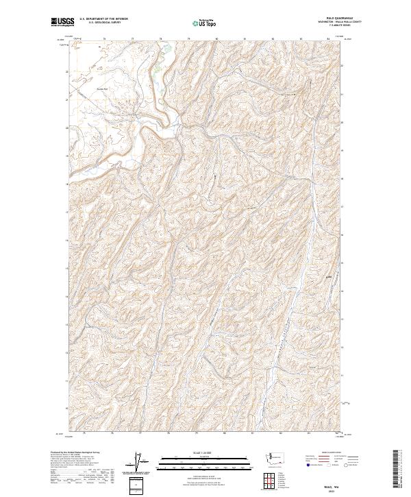 US Topo 7.5-minute map for Rulo WA