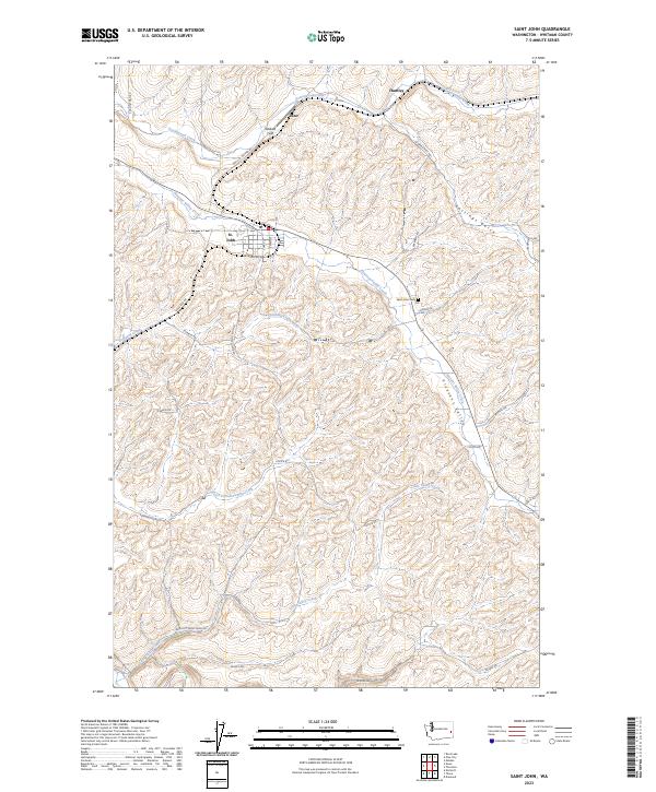 US Topo 7.5-minute map for Saint John WA