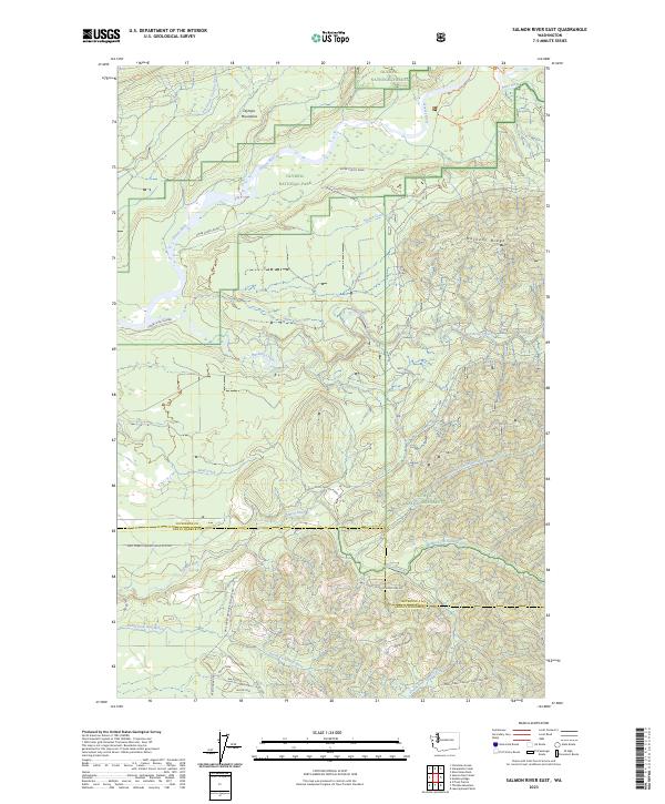 US Topo 7.5-minute map for Salmon River East WA