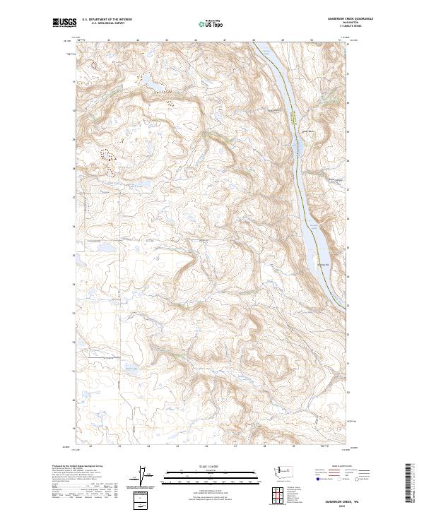 US Topo 7.5-minute map for Sanderson Creek WA