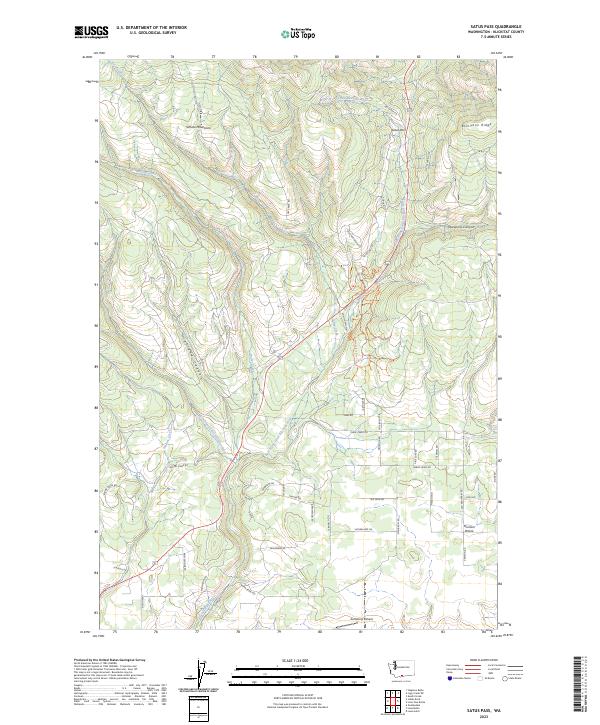 US Topo 7.5-minute map for Satus Pass WA