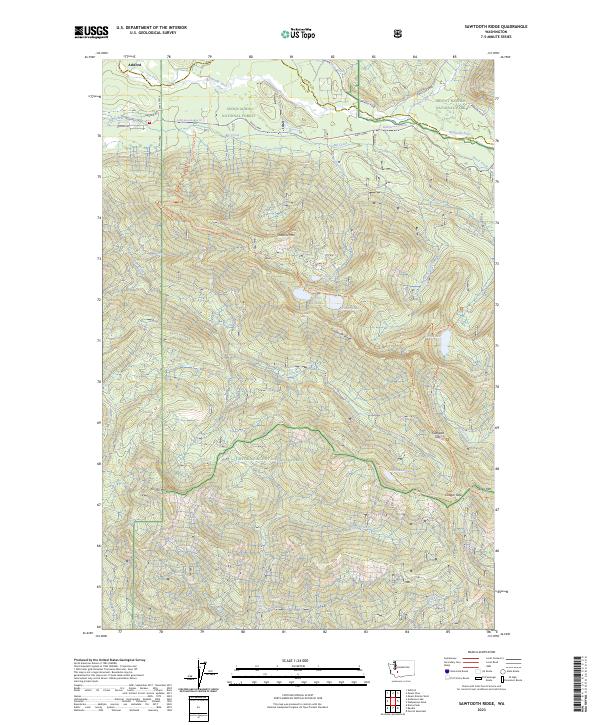 US Topo 7.5-minute map for Sawtooth Ridge WA