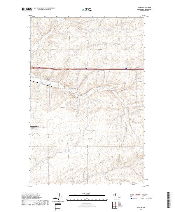 US Topo 7.5-minute map for Schrag WA