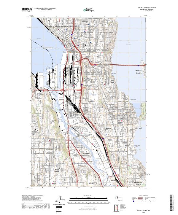 US Topo 7.5-minute map for Seattle South WA