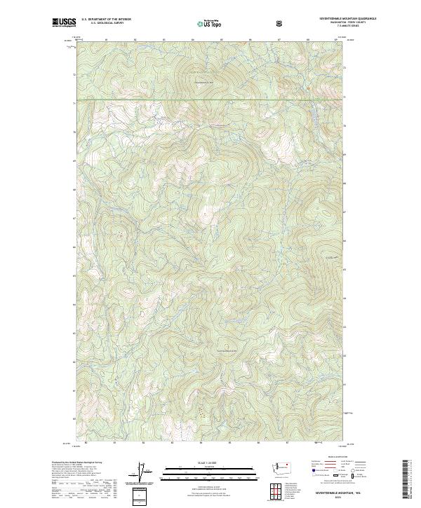 US Topo 7.5-minute map for Seventeenmile Mountain WA