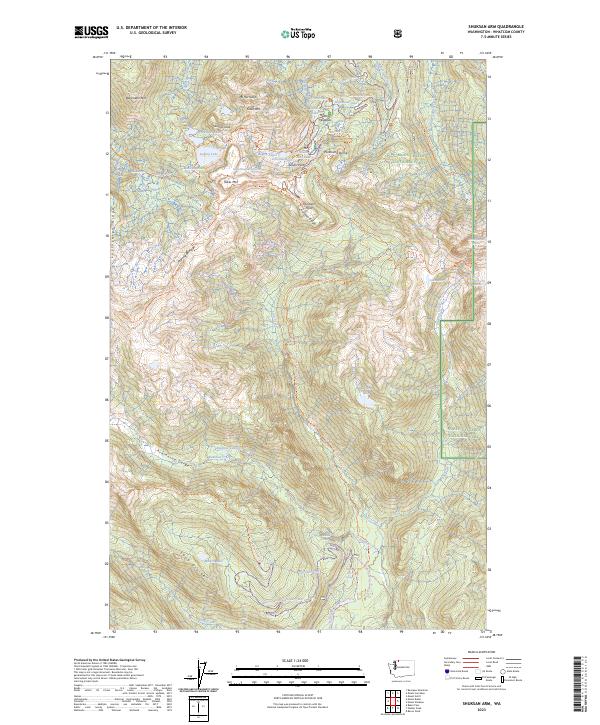 US Topo 7.5-minute map for Shuksan Arm WA