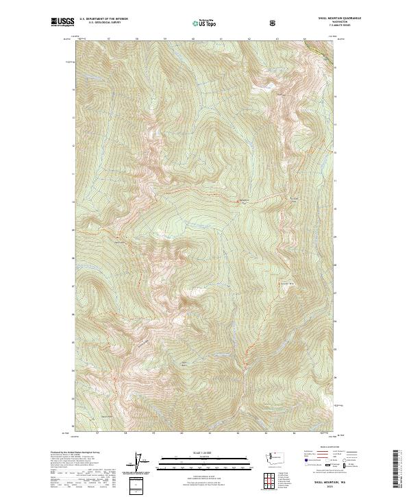 US Topo 7.5-minute map for Shull Mountain WA