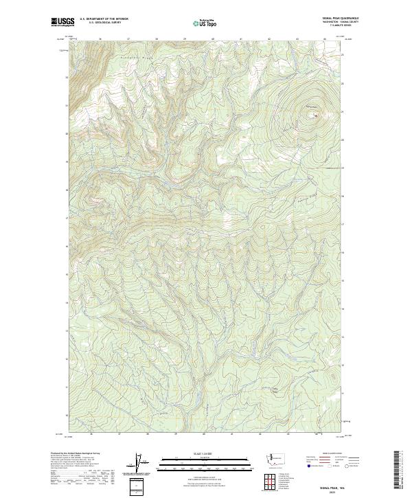 US Topo 7.5-minute map for Signal Peak WA