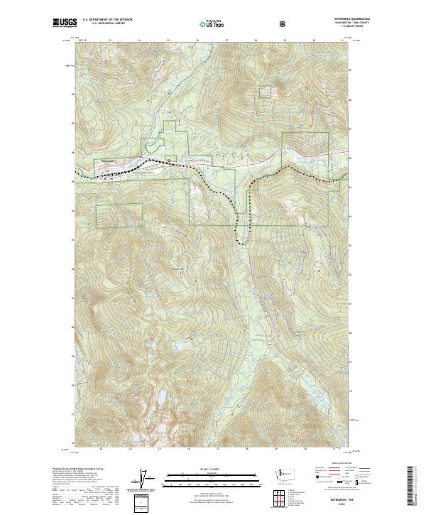 US Topo 7.5-minute map for Skykomish WA