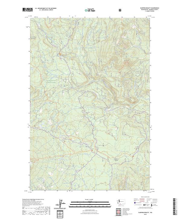 US Topo 7.5-minute map for Sleeping Beauty WA