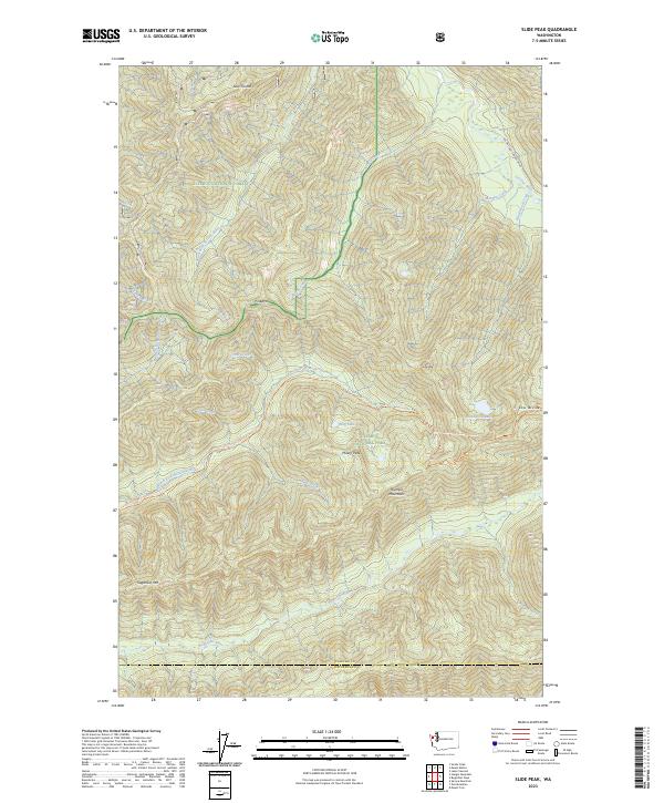 US Topo 7.5-minute map for Slide Peak WA