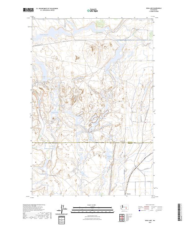 US Topo 7.5-minute map for Soda Lake WA