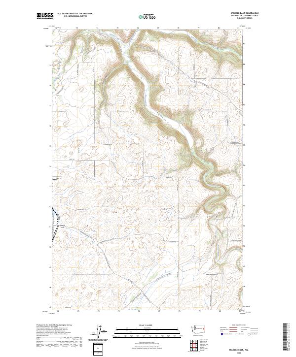 US Topo 7.5-minute map for Spangle East WA