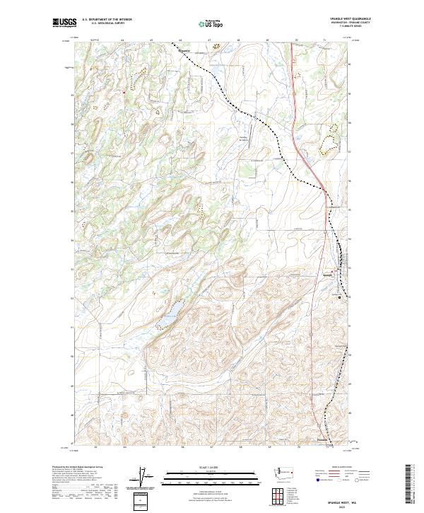 US Topo 7.5-minute map for Spangle West WA