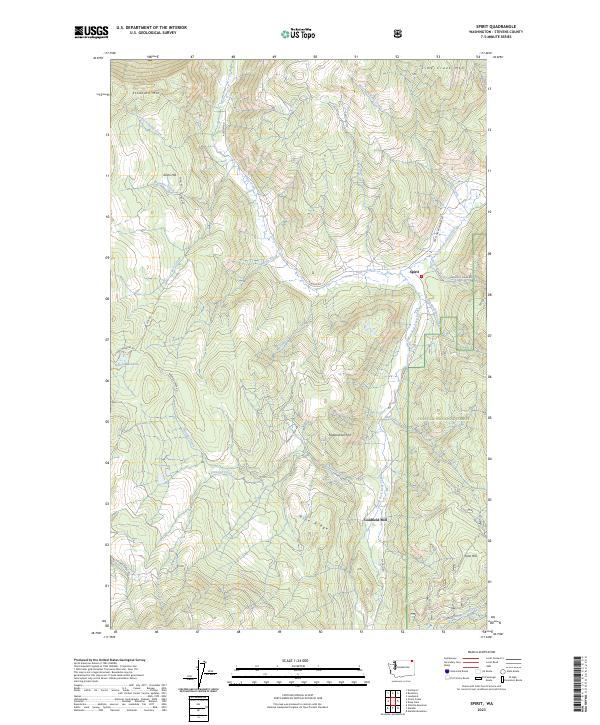 US Topo 7.5-minute map for Spirit WA