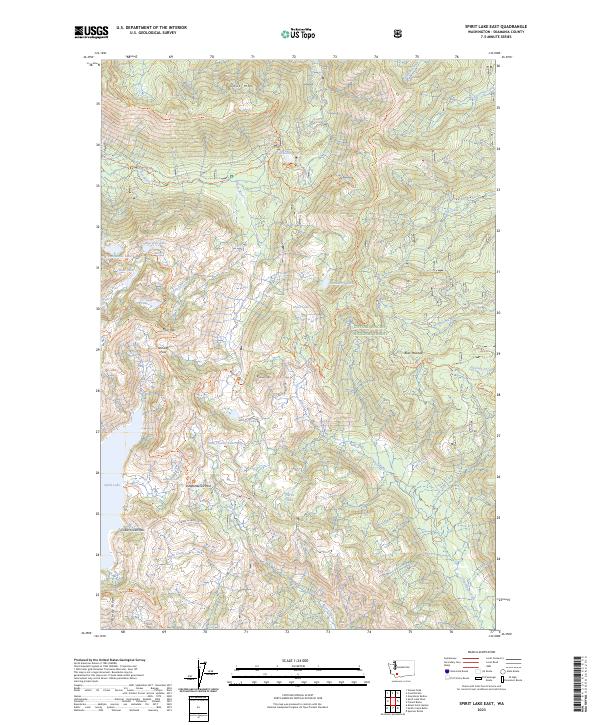 US Topo 7.5-minute map for Spirit Lake East WA