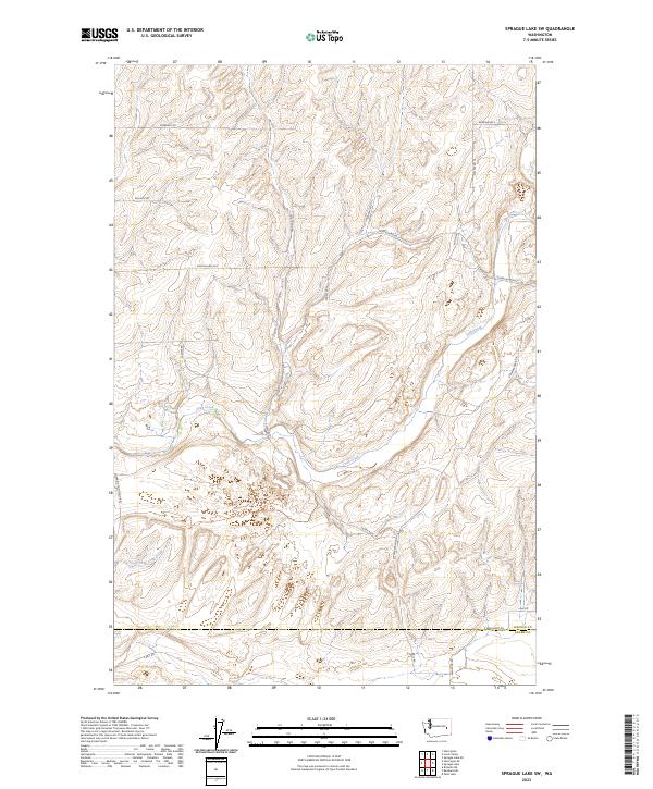 US Topo 7.5-minute map for Sprague Lake SW WA