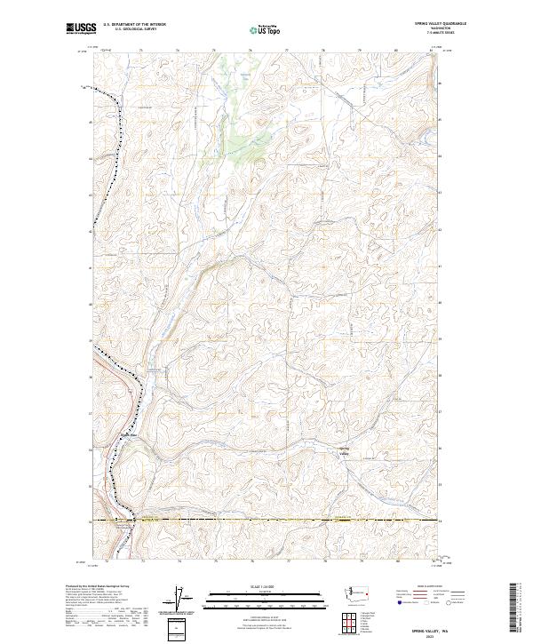 US Topo 7.5-minute map for Spring Valley WA