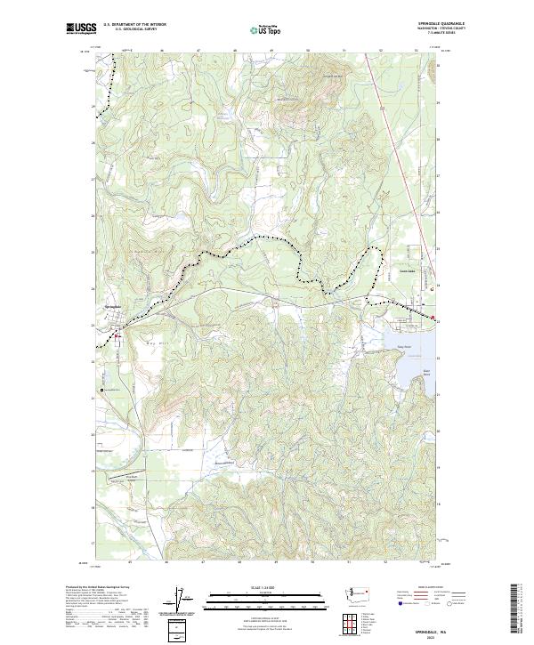 US Topo 7.5-minute map for Springdale WA