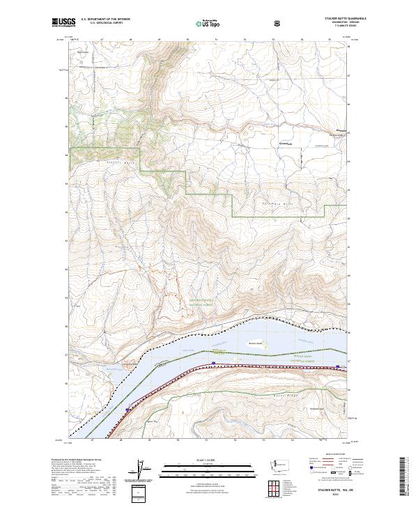 US Topo 7.5-minute map for Stacker Butte WAOR