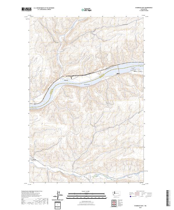 US Topo 7.5-minute map for Starbuck East WA