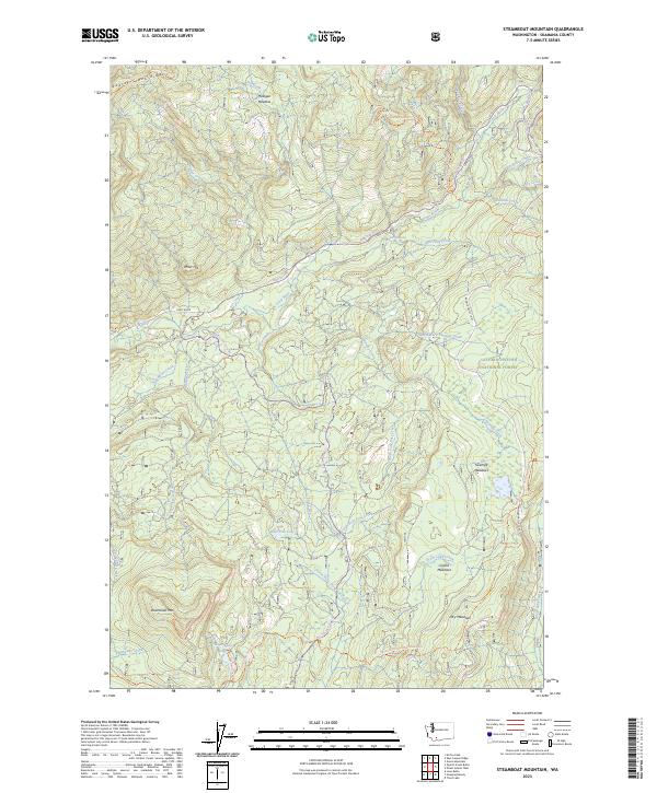 US Topo 7.5-minute map for Steamboat Mountain WA