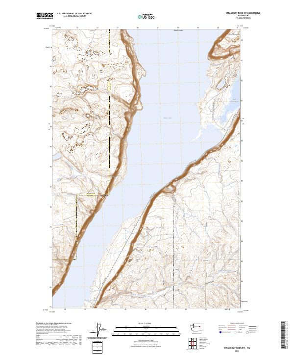 US Topo 7.5-minute map for Steamboat Rock SW WA