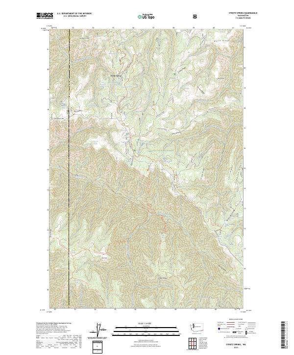 US Topo 7.5-minute map for Stentz Spring WA