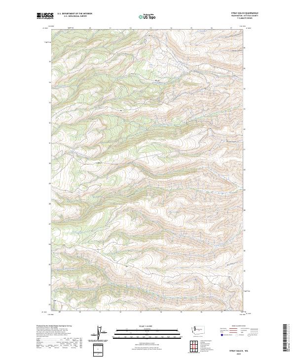 US Topo 7.5-minute map for Stray Gulch WA