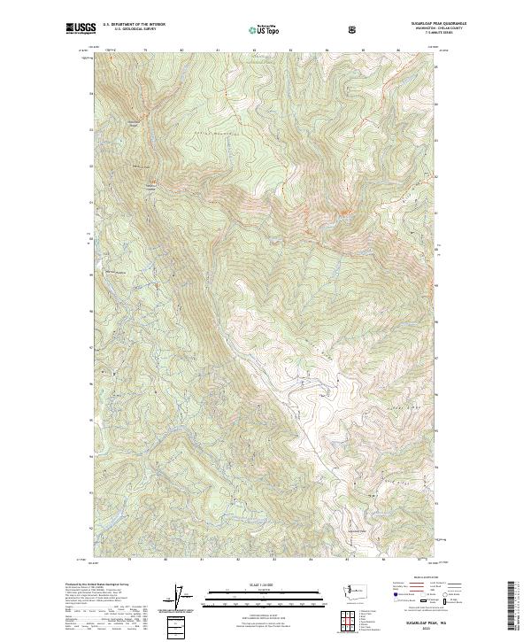 US Topo 7.5-minute map for Sugarloaf Peak WA