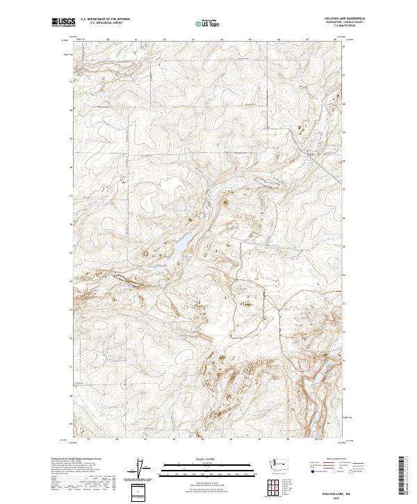 US Topo 7.5-minute map for Sullivan Lake WA