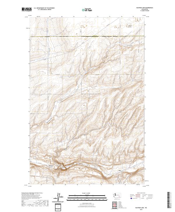 US Topo 7.5-minute map for Sulphur Lake WA