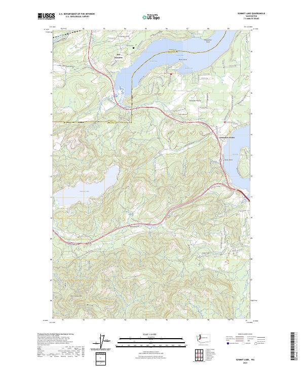 US Topo 7.5-minute map for Summit Lake WA