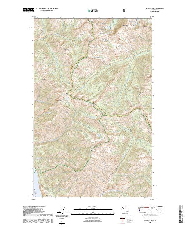 US Topo 7.5-minute map for Sun Mountain WA