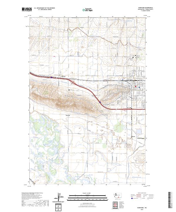 US Topo 7.5-minute map for Sunnyside WA