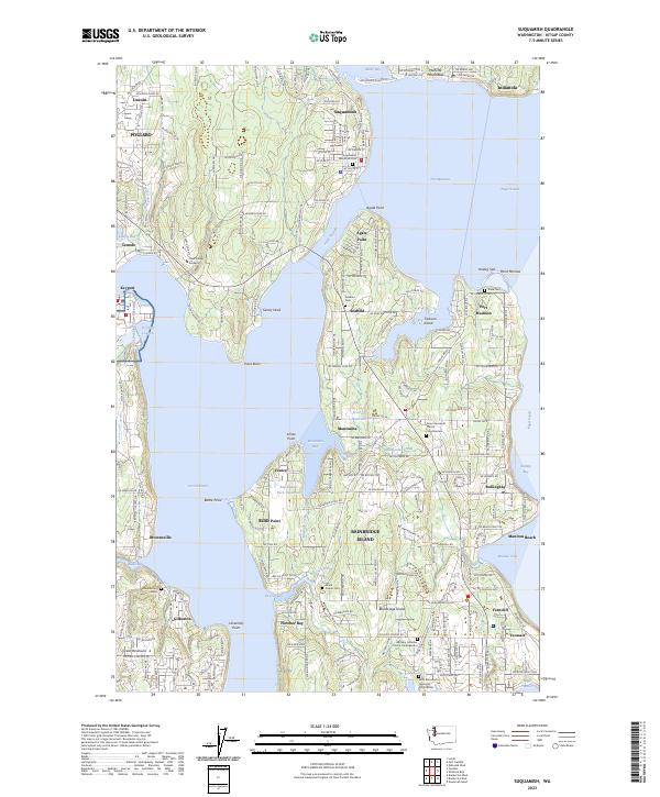 US Topo 7.5-minute map for Suquamish WA