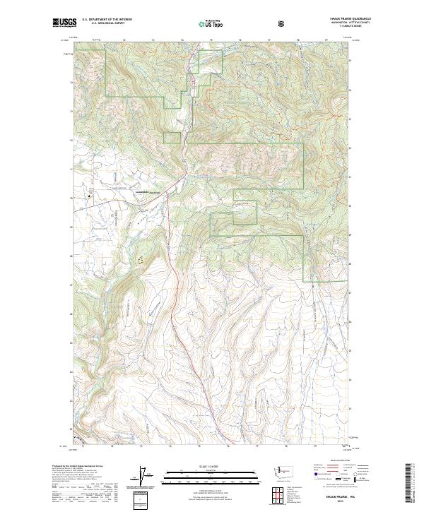 US Topo 7.5-minute map for Swauk Prairie WA