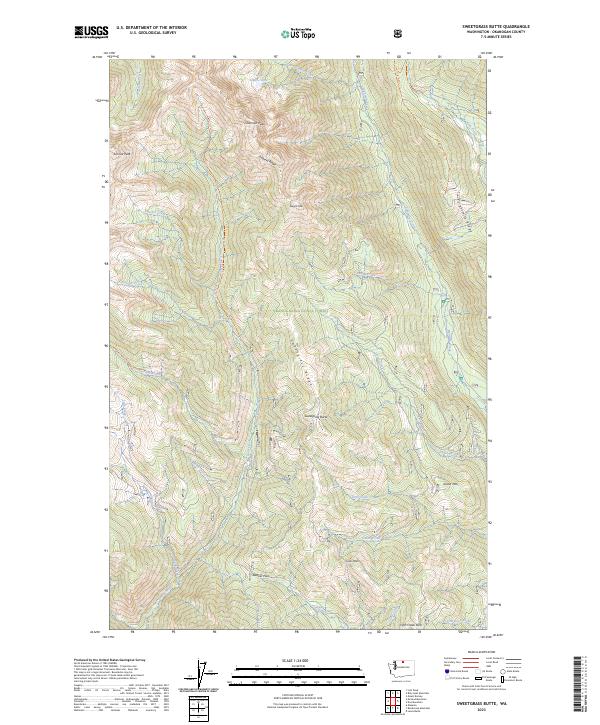 US Topo 7.5-minute map for Sweetgrass Butte WA