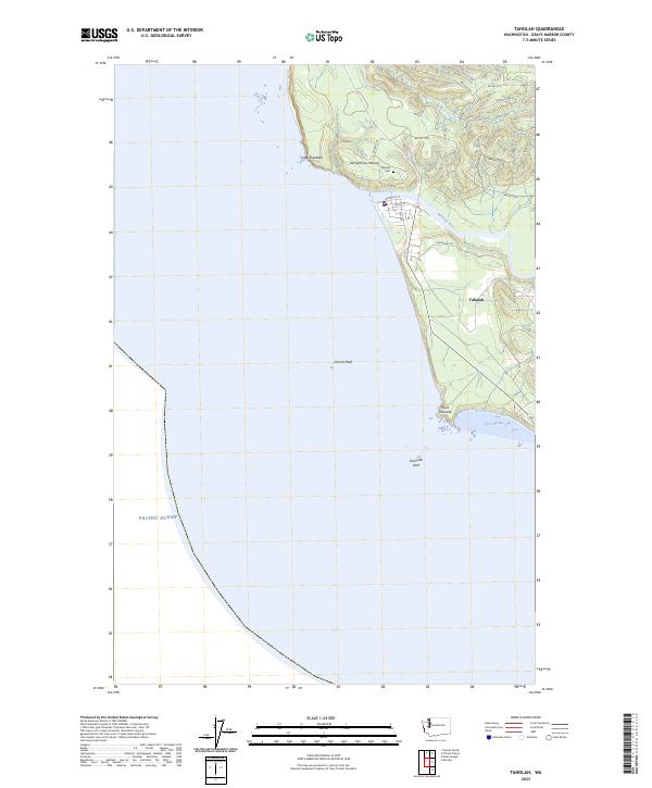 US Topo 7.5-minute map for Taholah WA