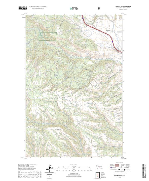 US Topo 7.5-minute map for Taneum Canyon WA