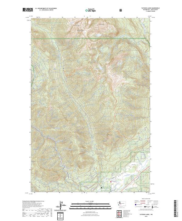 US Topo 7.5-minute map for Tatoosh Lakes WA