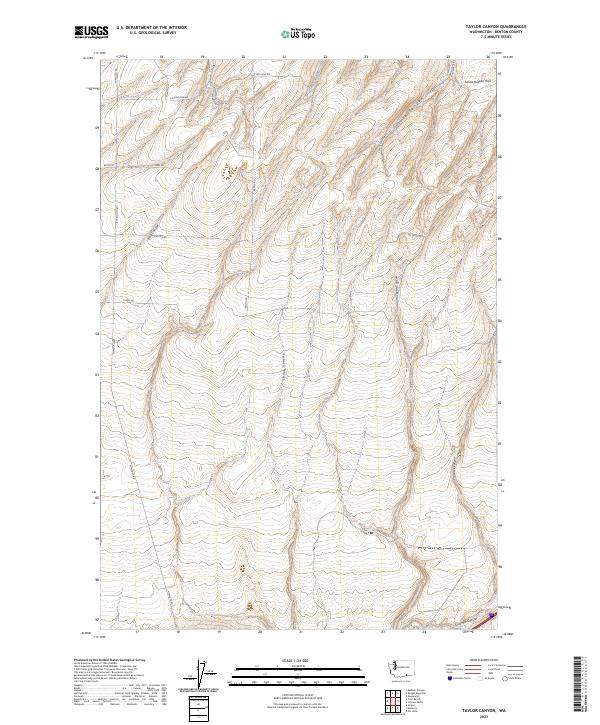 US Topo 7.5-minute map for Taylor Canyon WA