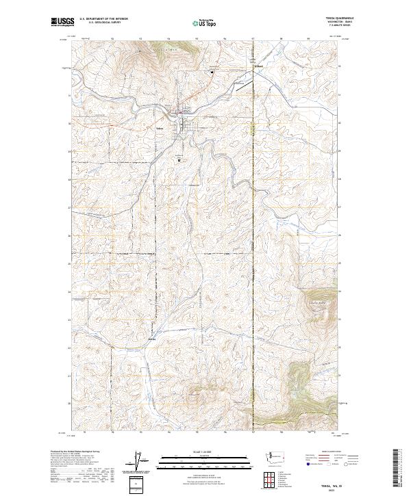 US Topo 7.5-minute map for Tekoa WAID